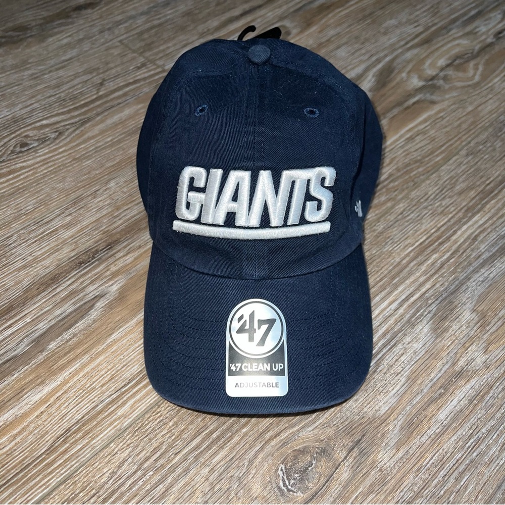 NWT Giants Football Adjustable Hat, Navy